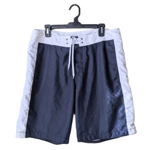 White Blue Swim Trunks Board Shorts Old Navy